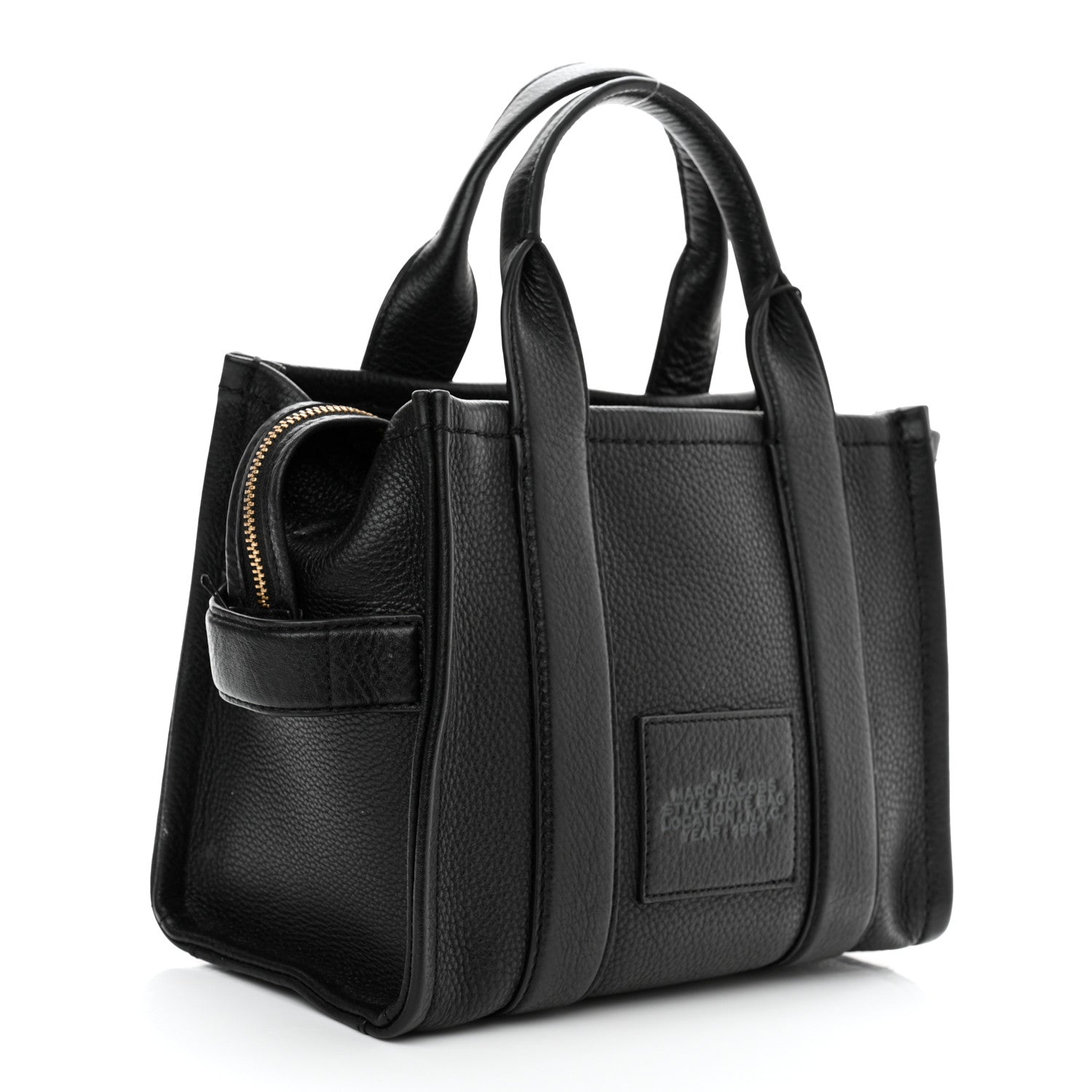 Marc Jacobs Grained Calfskin Small The Tote Bag Black 3 of 12
