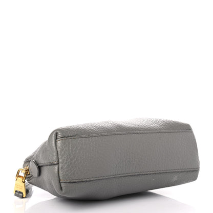 Prada Vitello Daino Cosmetic Pouch Grey 3 of 5