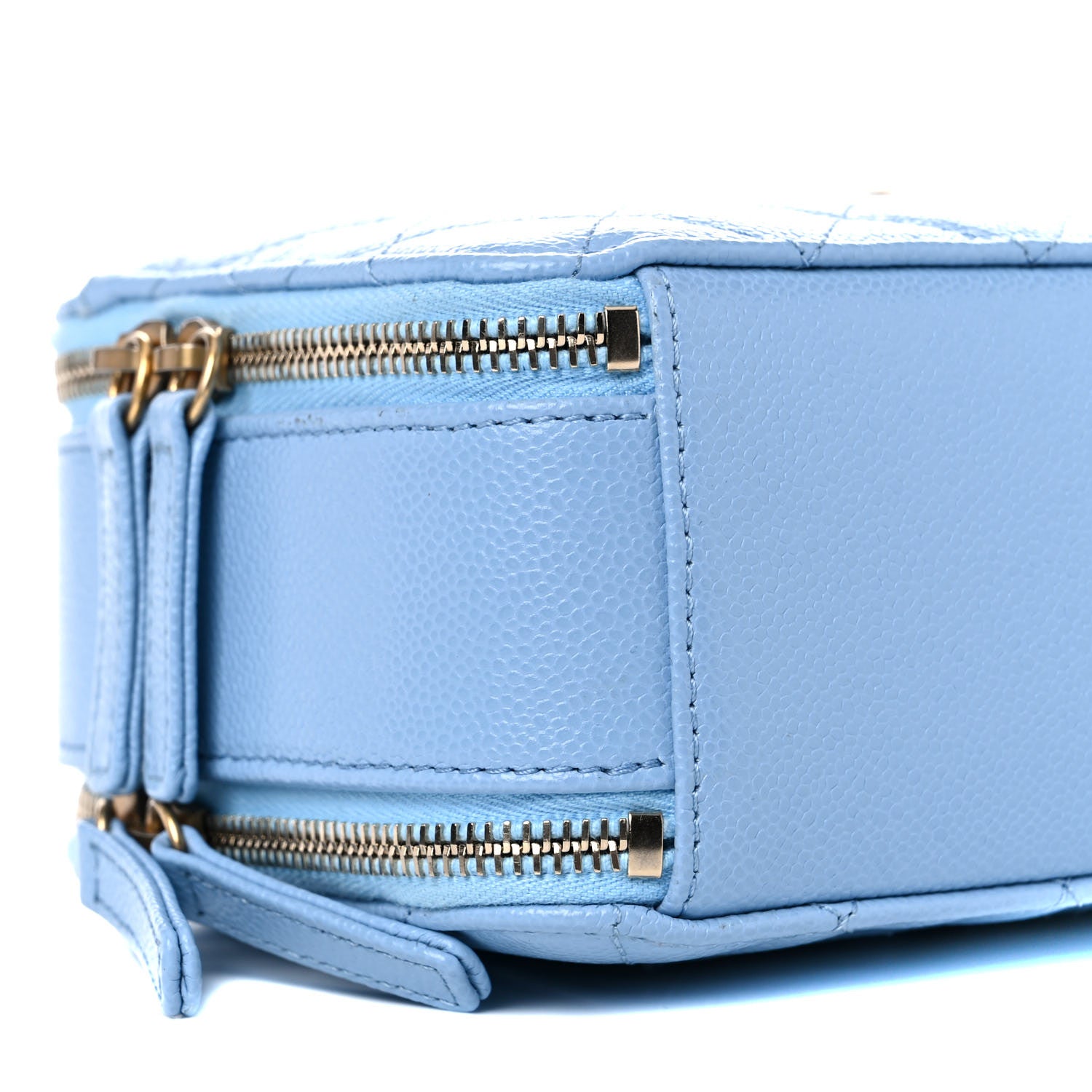 Chanel Caviar Quilted Small Pick Me Up Vanity Case Light Blue 9 of 11