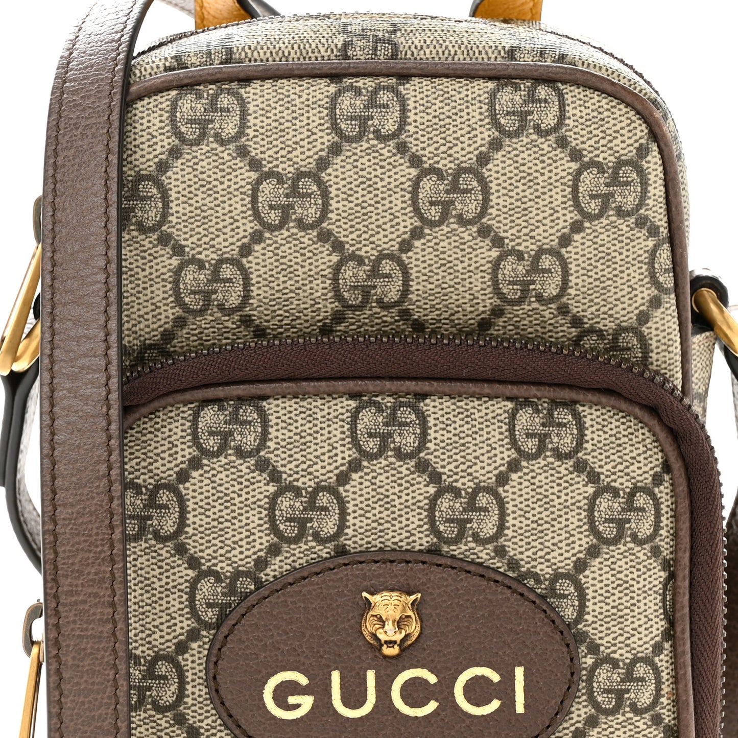 GG Supreme Monogram Mini Neo Vintage Double Zip Messenger Bag Beige New Acero Crop