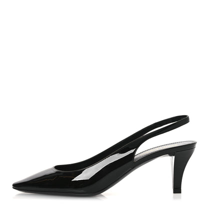 Saint Laurent Vernice Carol 60 Slingback Pumps 40 Black 1 of 12