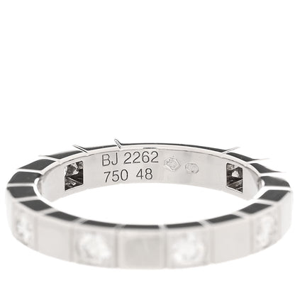 Cartier 18K White Gold Diamond Lanieres Half Eternity Band Ring 48 4.5 4 of 5