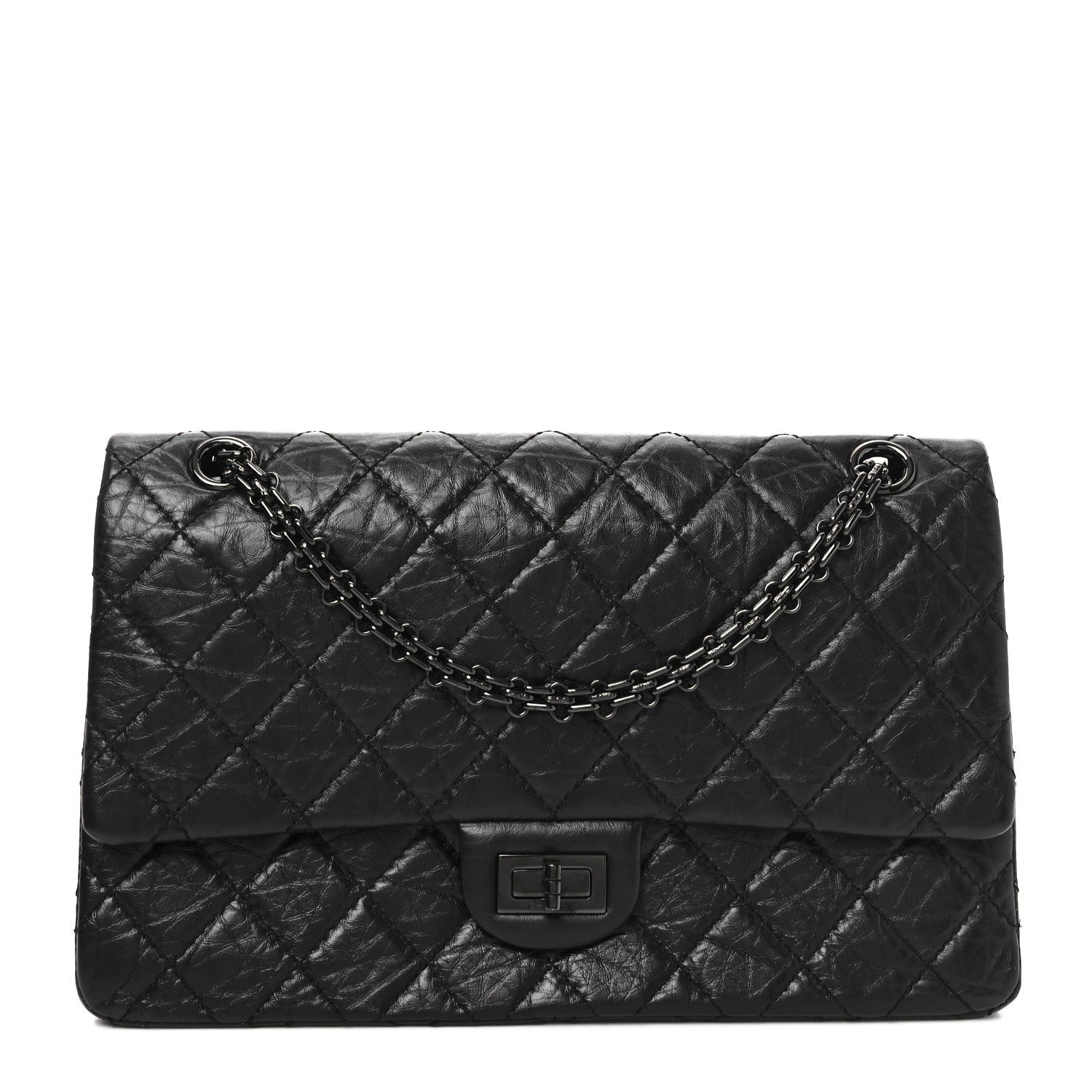 Chanel Aged Calfskin Quilted 2.55 Reissue 226 Flap So Black 1 of 11