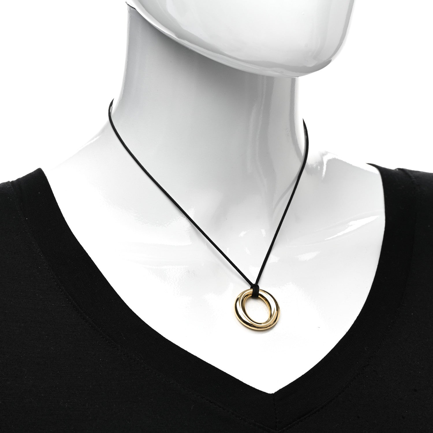 Tiffany 18K Yellow Gold Silk Elsa Peretti Small Sevillana Pendant Necklace 2 of 4