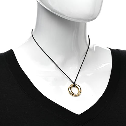 Tiffany 18K Yellow Gold Silk Elsa Peretti Small Sevillana Pendant Necklace 2 of 4