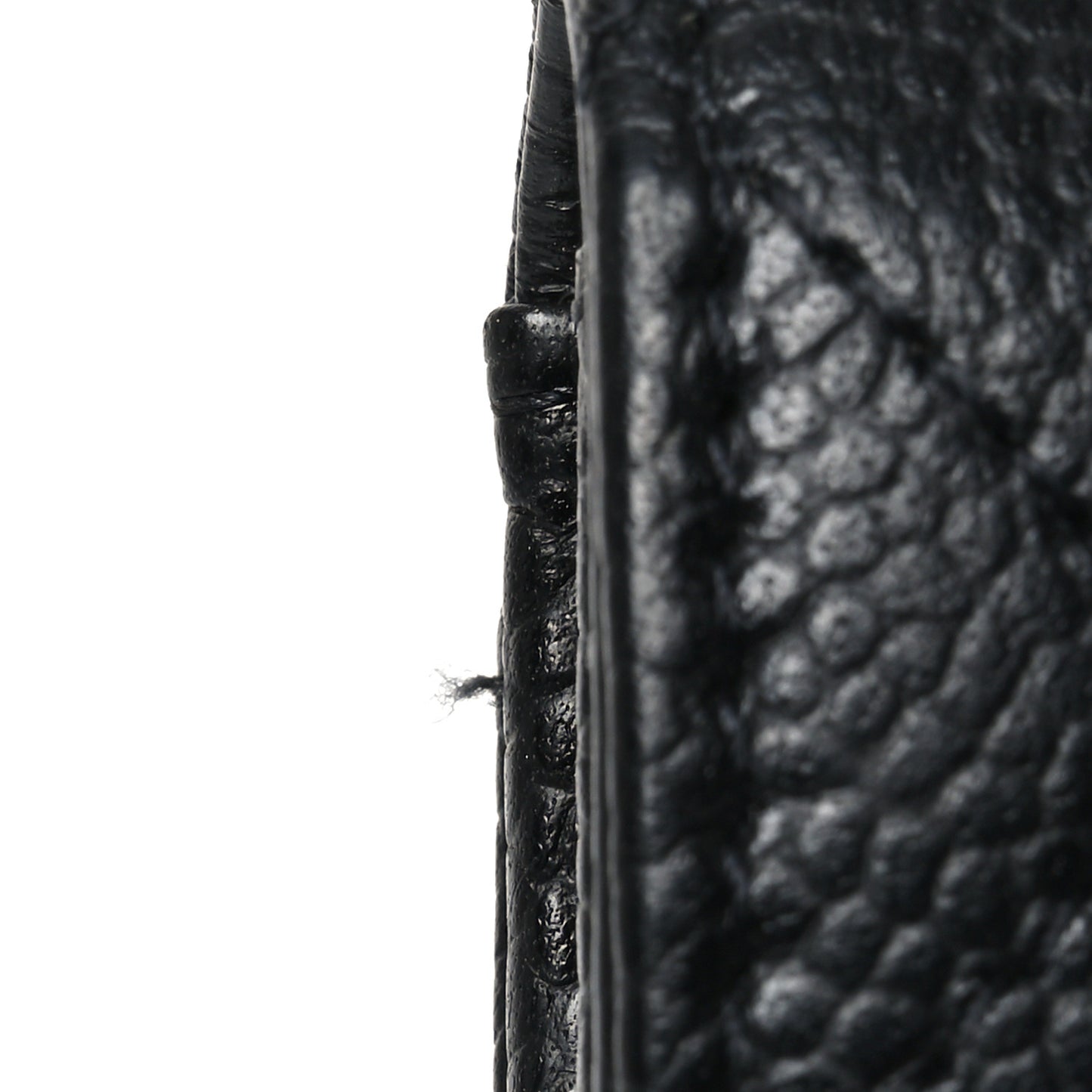Caviar Quilted Flap Card Holder Wallet Black
