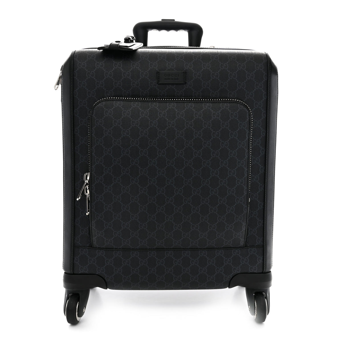 GG Supreme Monogram Gran Turismo Suitcase Black Grey