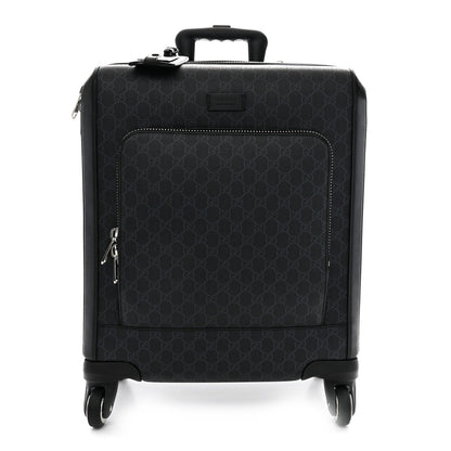 Gucci GG Supreme Monogram Gran Turismo Suitcase Black Grey 1 of 12