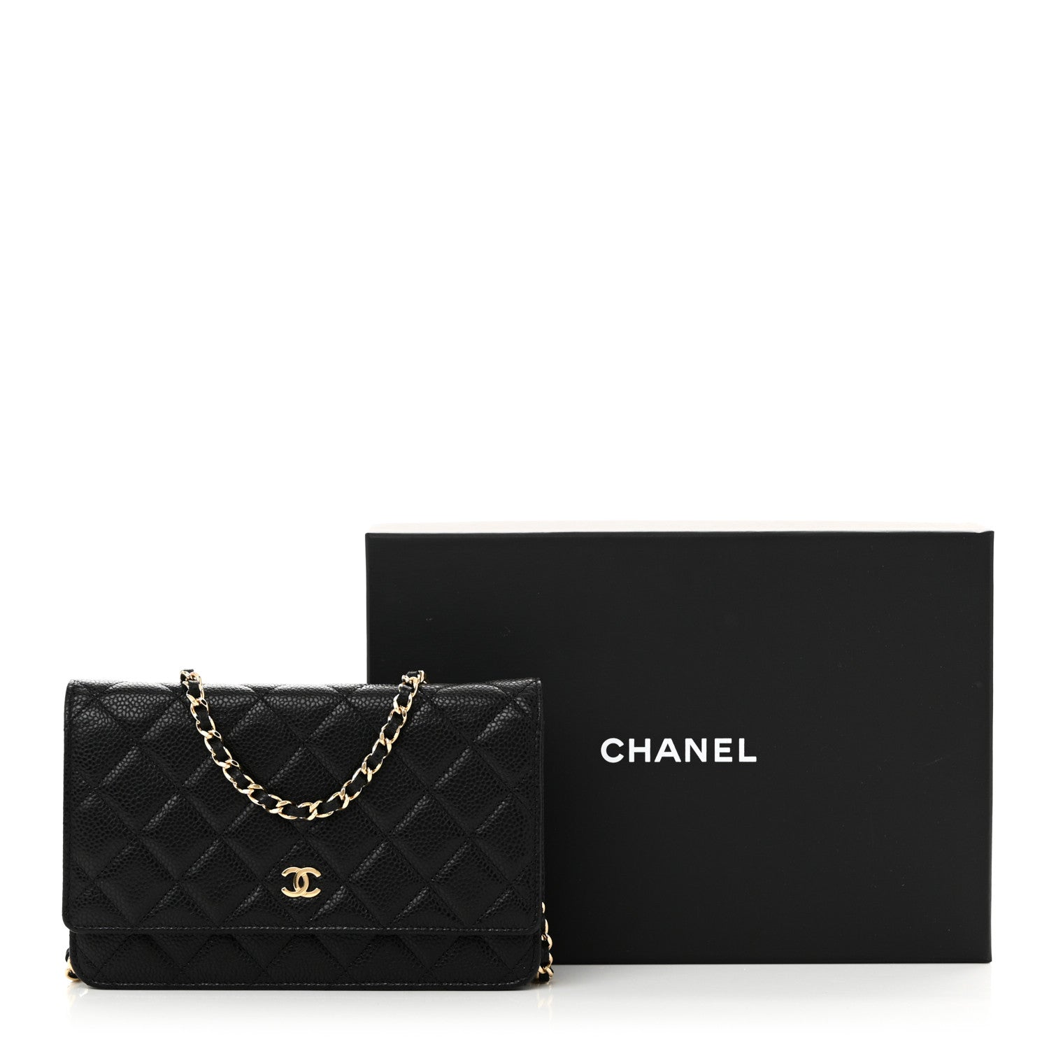 Chanel Caviar Quilted Wallet on Chain WOC Black 12 of 12