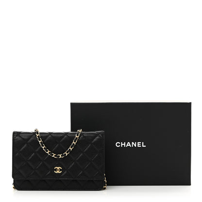 Chanel Caviar Quilted Wallet on Chain WOC Black 12 of 12