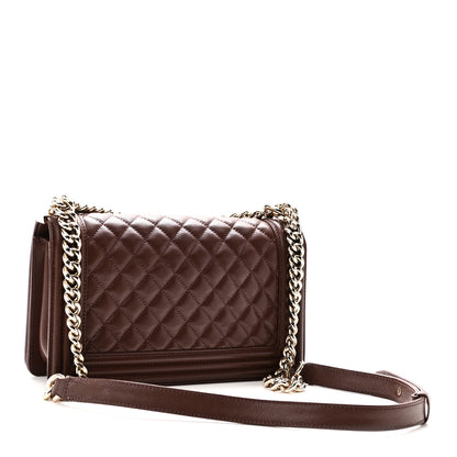 Chanel Caviar Quilted Medium Boy Flap Brown 3 of 11