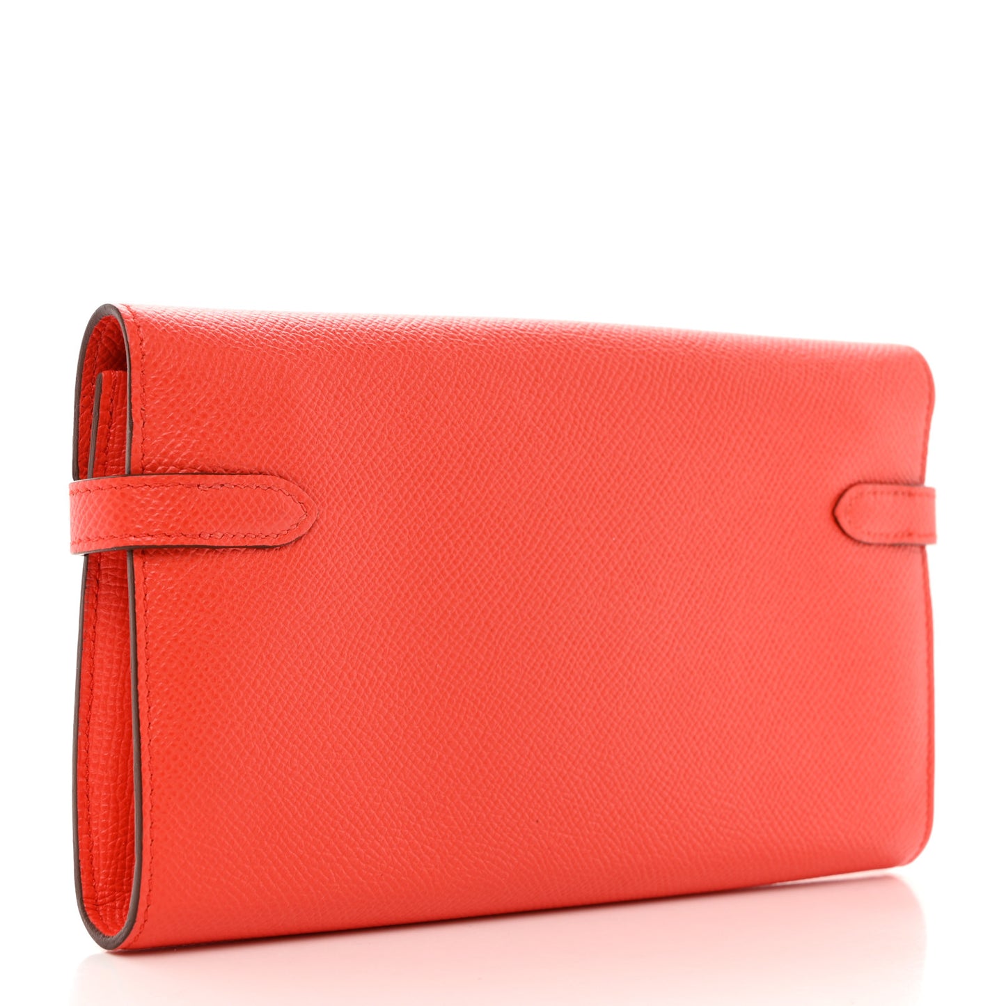 Epsom Kelly Longue Wallet Orange Poppy