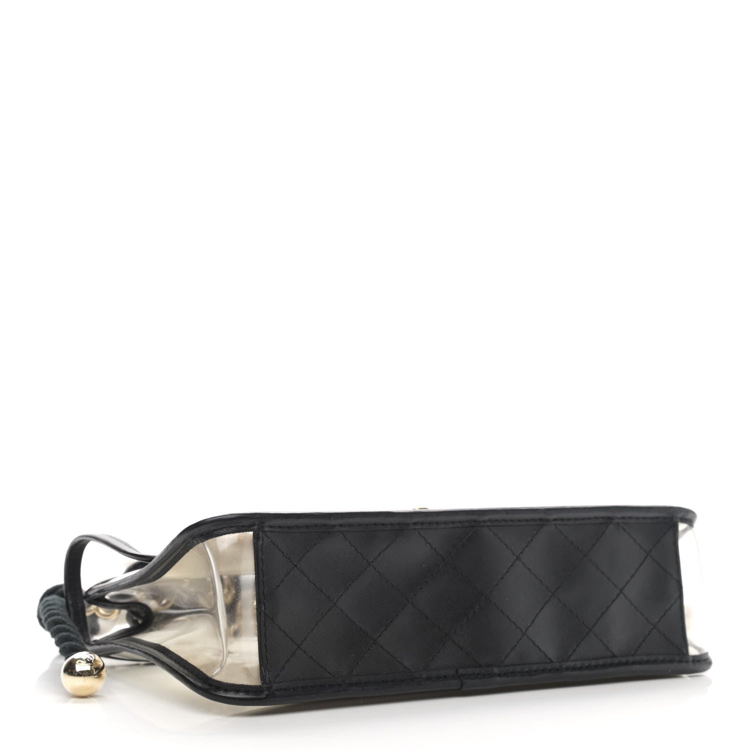 Chanel Lambskin PVC Sand By The Sea Flap With Pearl Strap Black 4 of 10