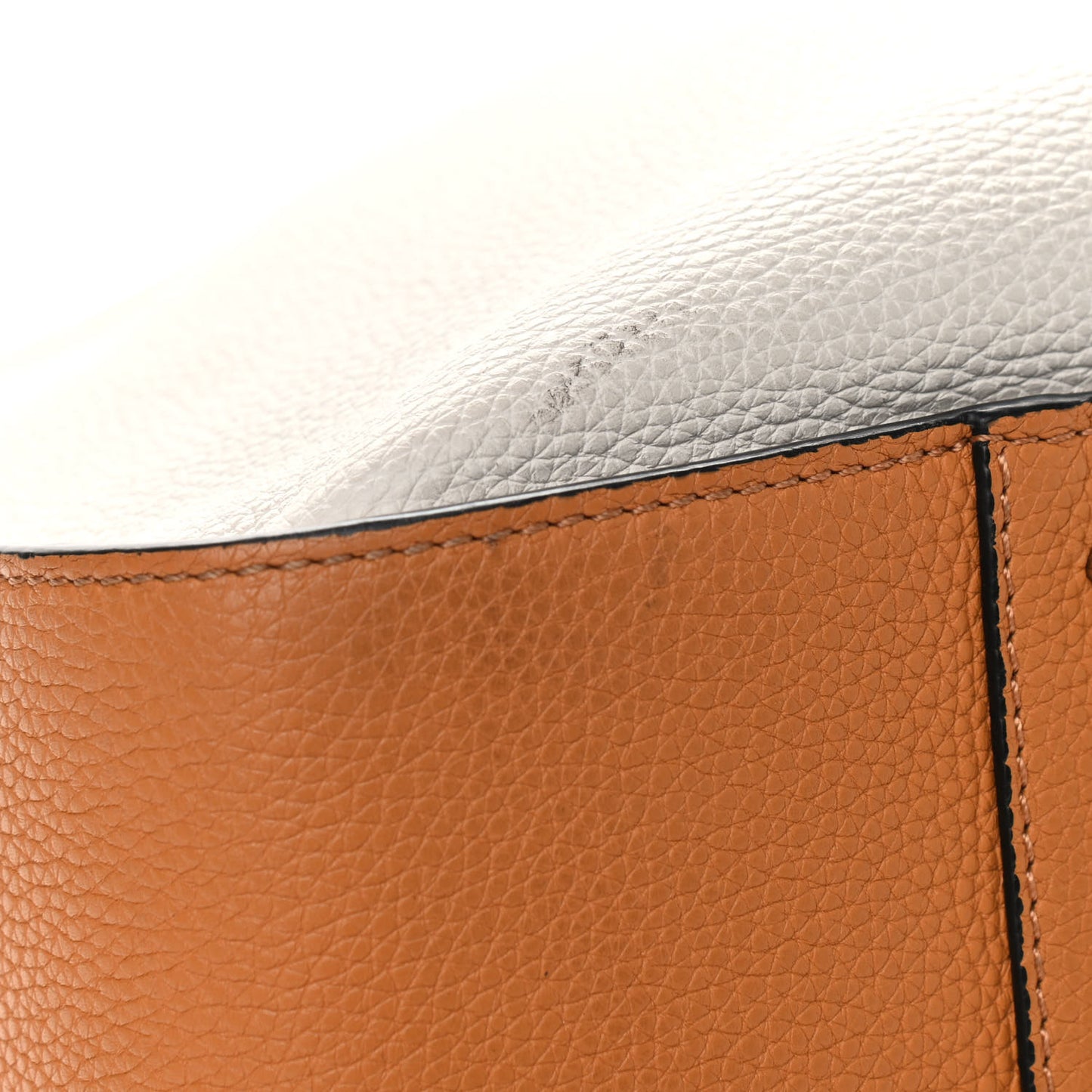 Calfskin Medium Hammock Shoulder Bag Tan White