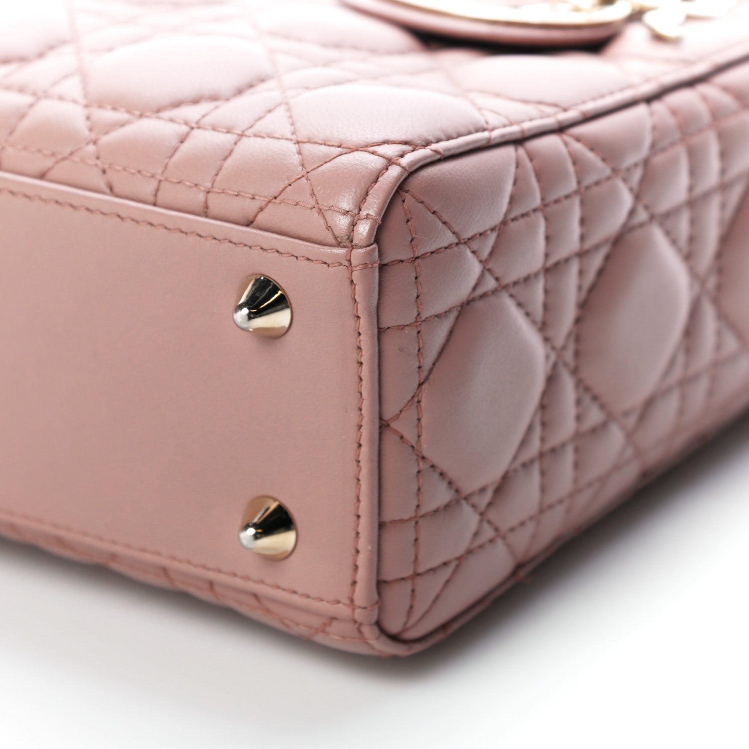 Christian Dior Lambskin Cannage Small Lady Dior Fard 8 of 12