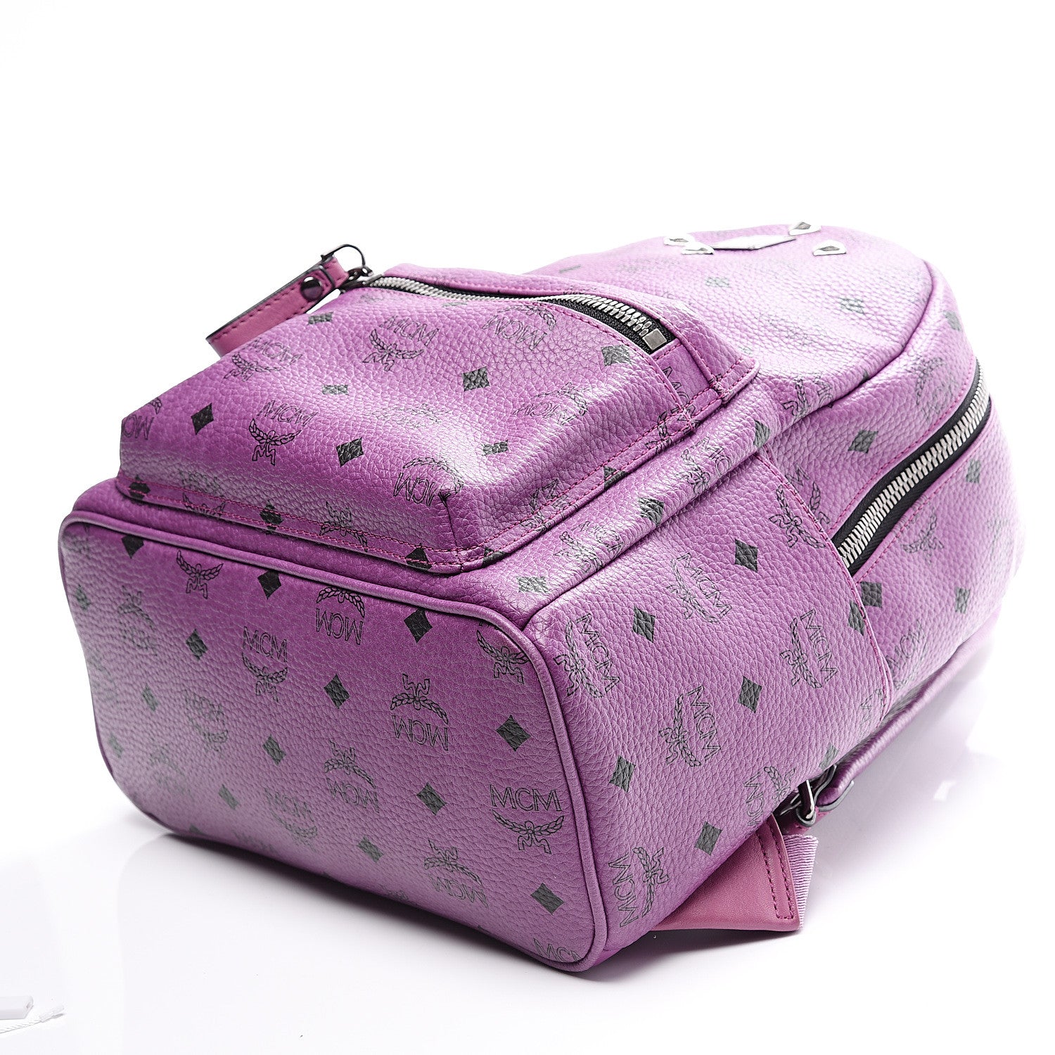 MCM Visetos Small Sprinkle Stud Stark Backpack Purple 8 of 9