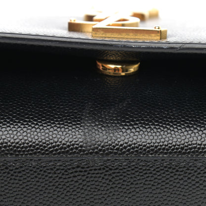 Saint Laurent Grain De Poudre Small Monogram Kate Satchel Black 12 of 12