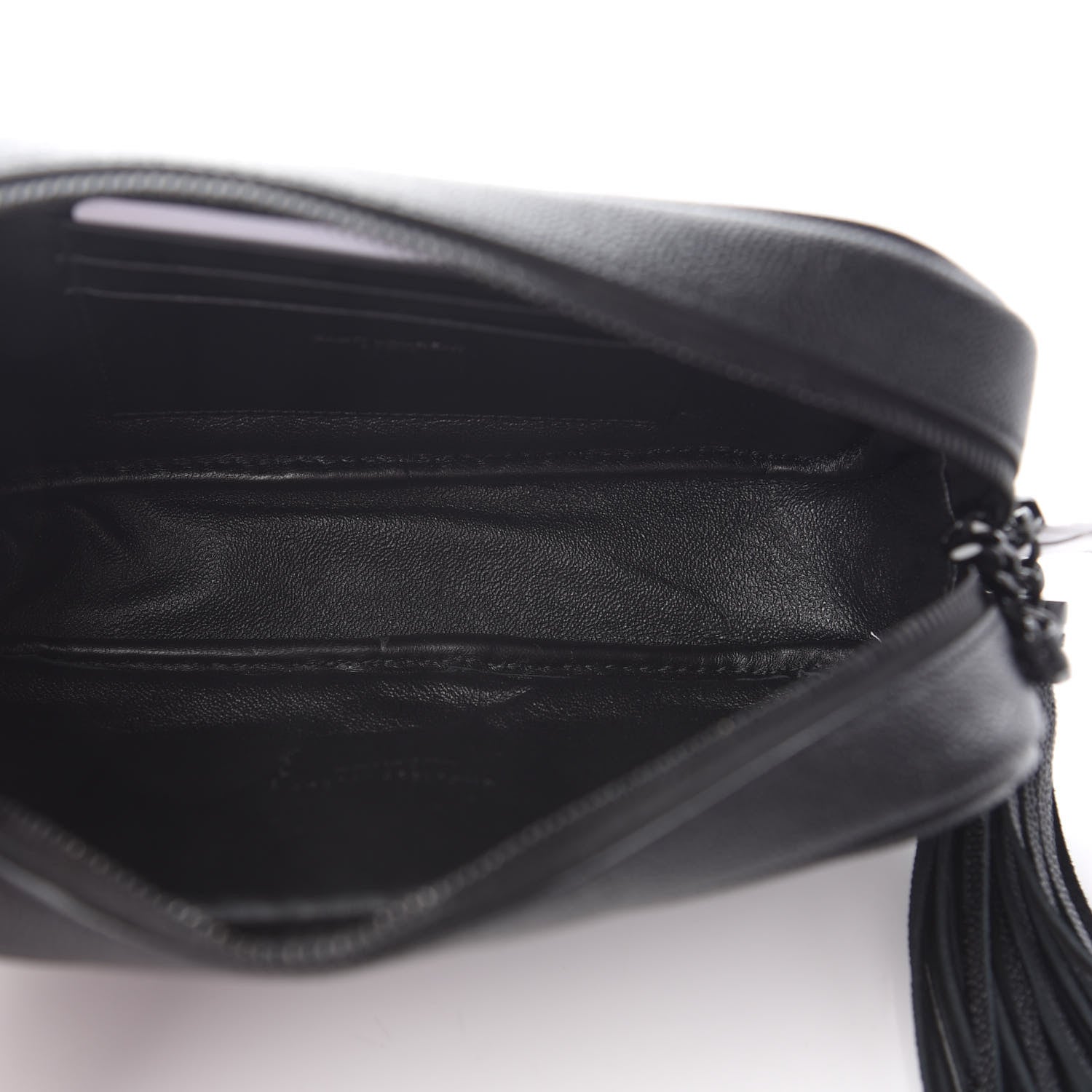 Saint Laurent Grain De Poudre Matelasse Monogram Mini Lou Camera Bag Black 5 of 8