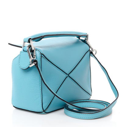 Loewe Calfskin Mini Puzzle Bag Cyan 3 of 13