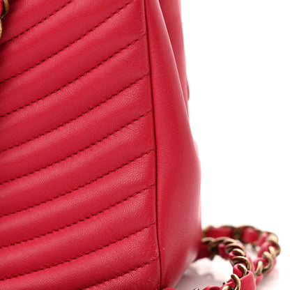 Chanel Lambskin Borse Romane Single Flap Dark Pink 13 of 14