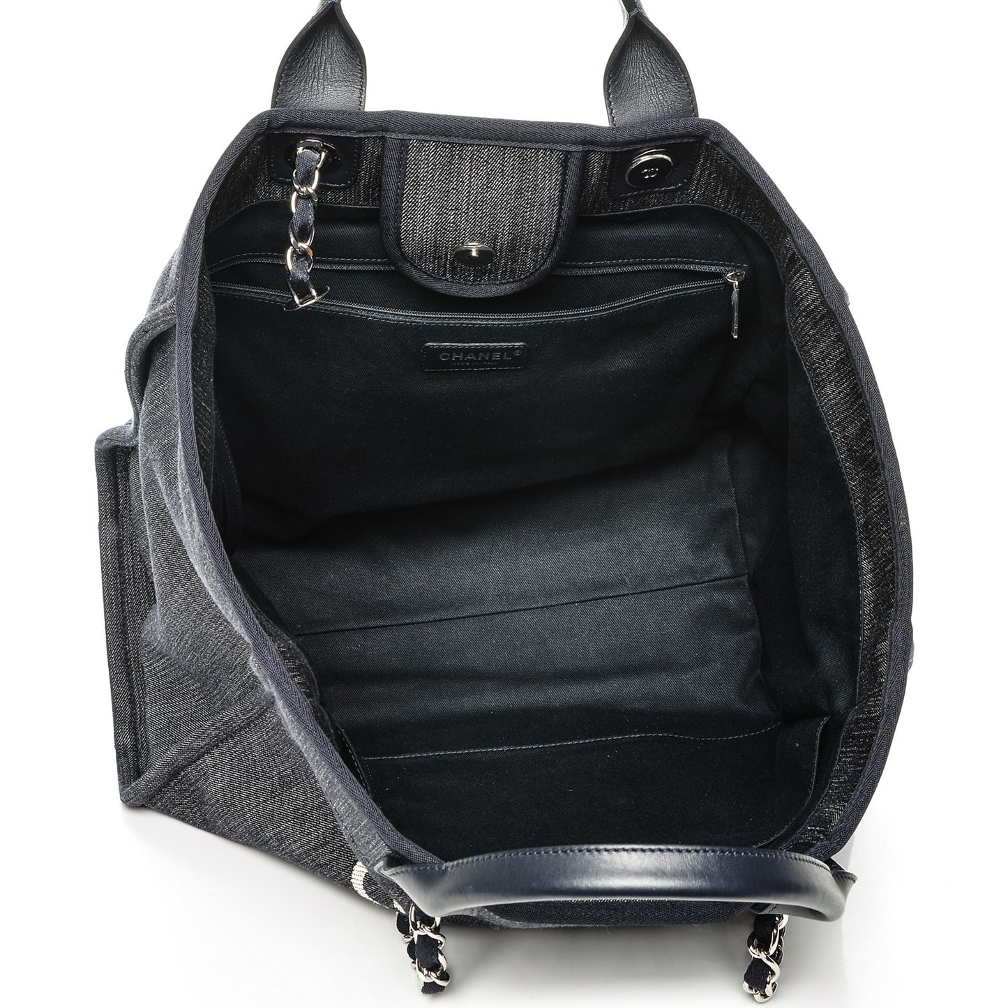 Canvas Large Deauville Tote Dark Blue