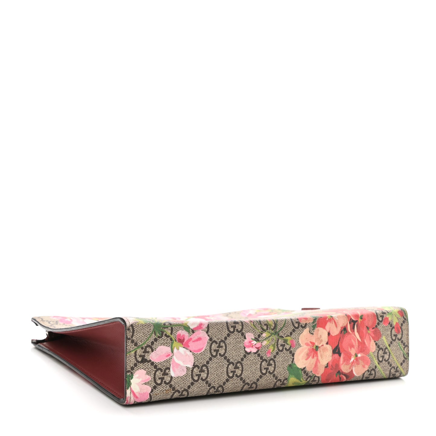 GG Supreme Monogram Blooms Large Cosmetic Case Beige Multicolor Dry Rose