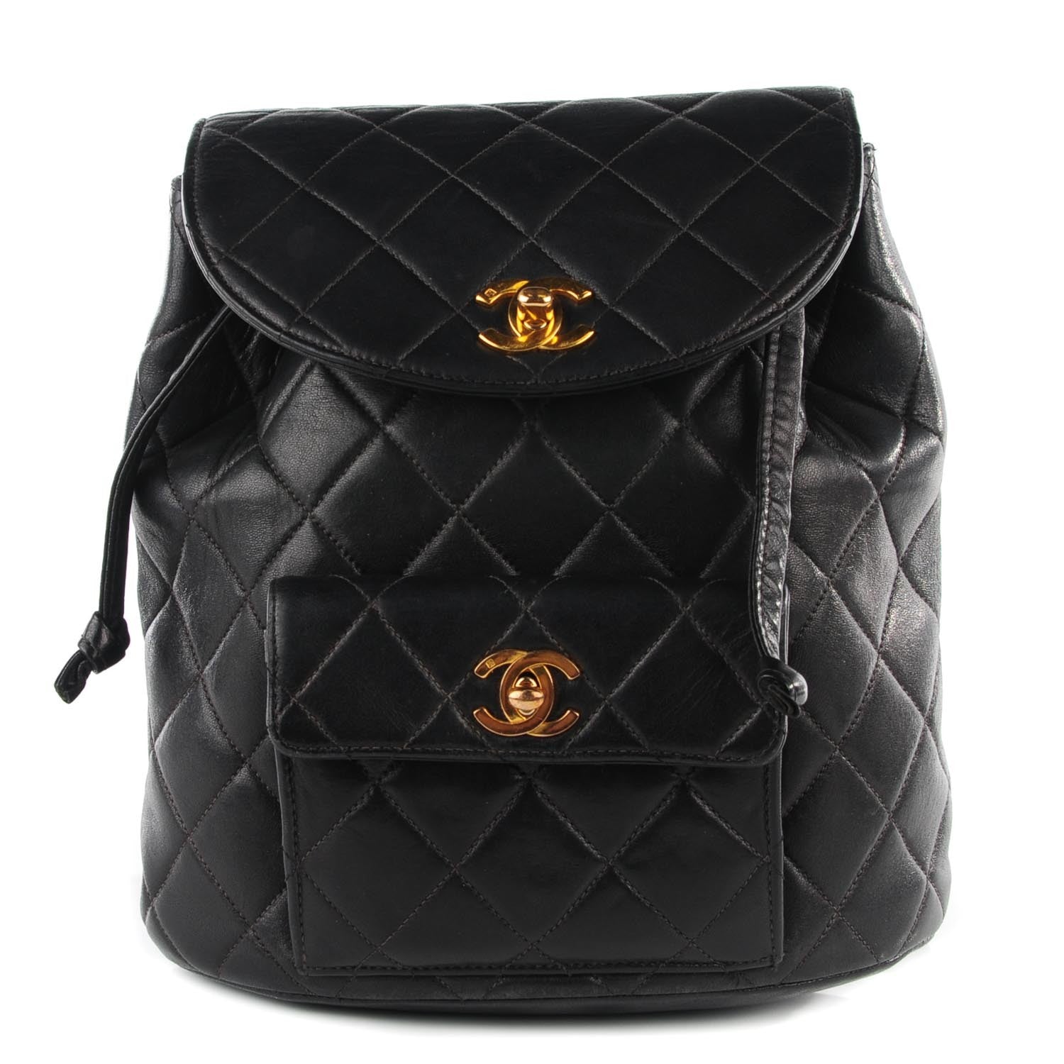 Chanel Lambskin Quilted Backpack Black 1 of 9