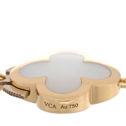 Van Cleef & Arpels 18K Yellow Gold Mother of Pearl 4 Motifs Pure Alhambra Bracelet 3 of 4
