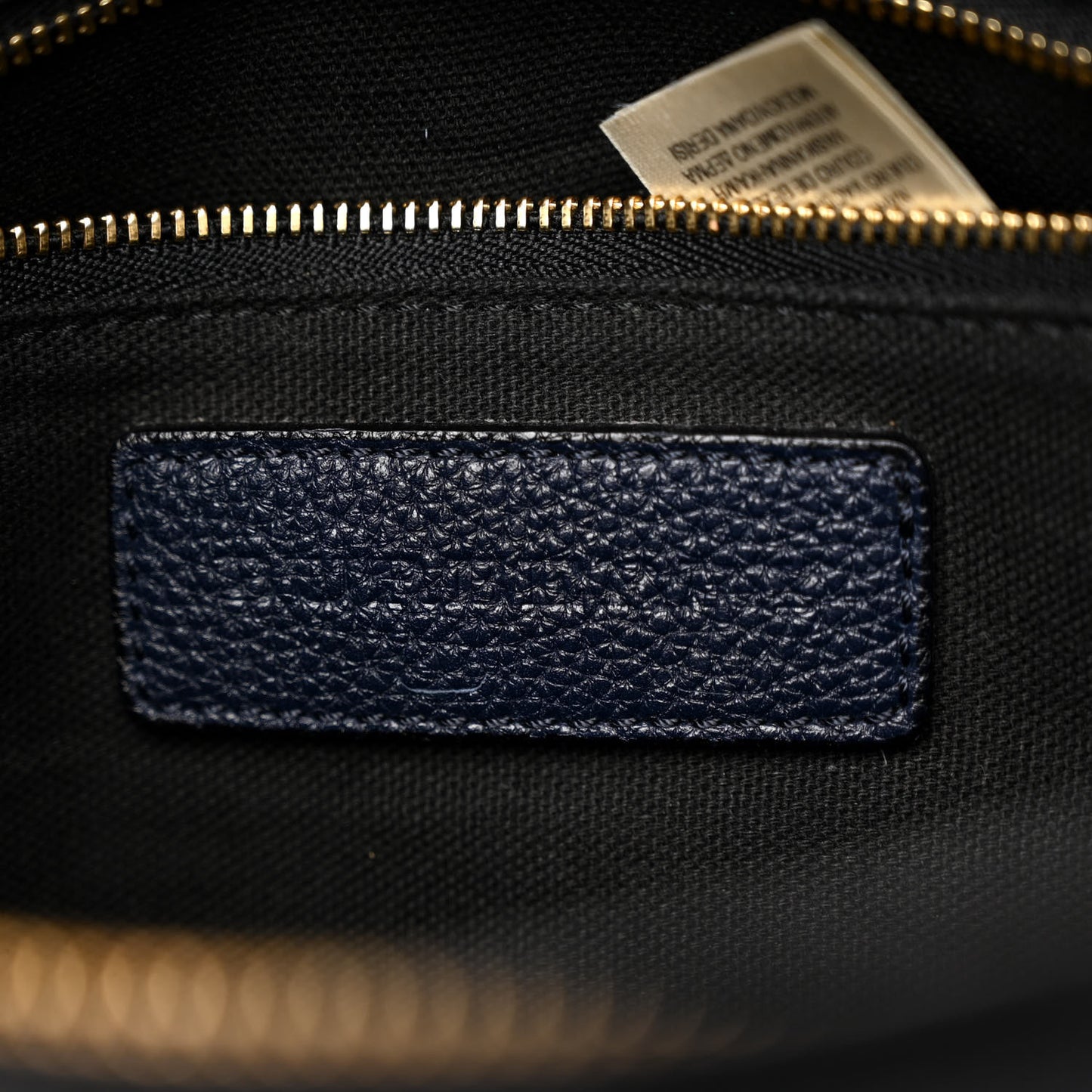 Grainy Calfskin House Check Medium Banner Tote Ink Blue