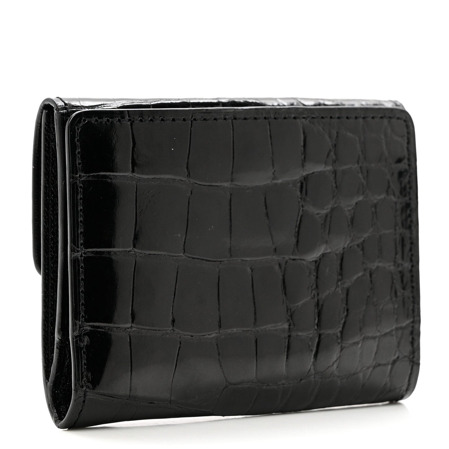 Shiny Alligator Ludlow Wallet Black
