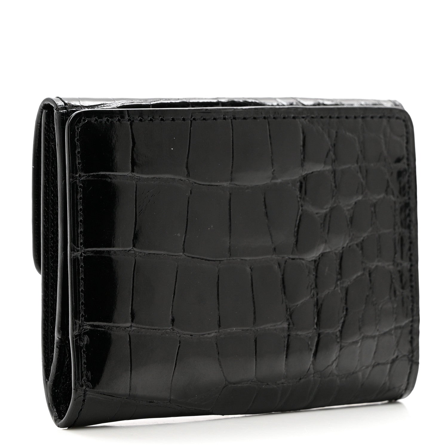 Louis Vuitton Shiny Alligator Ludlow Wallet Black 3 of 11