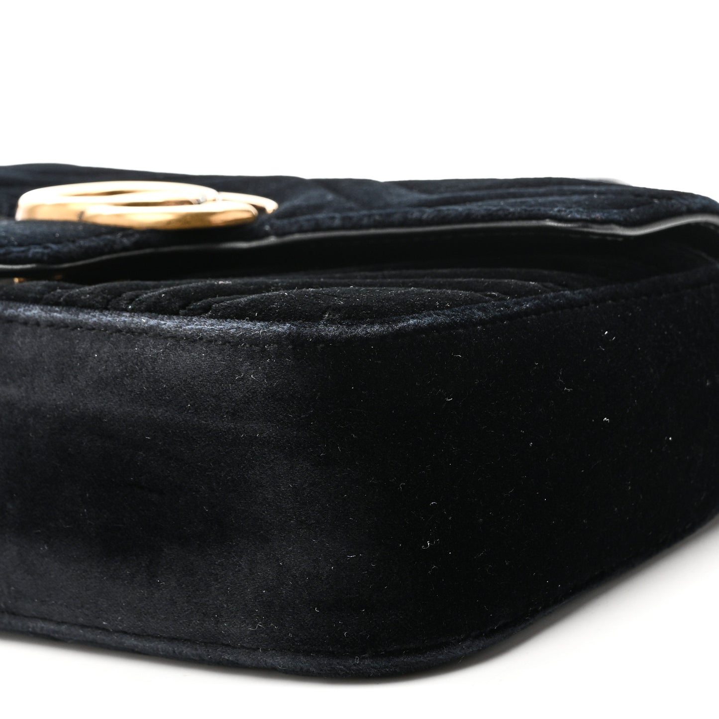 Velvet Matelasse Mini GG Marmont Shoulder Bag Black 75/30 Black