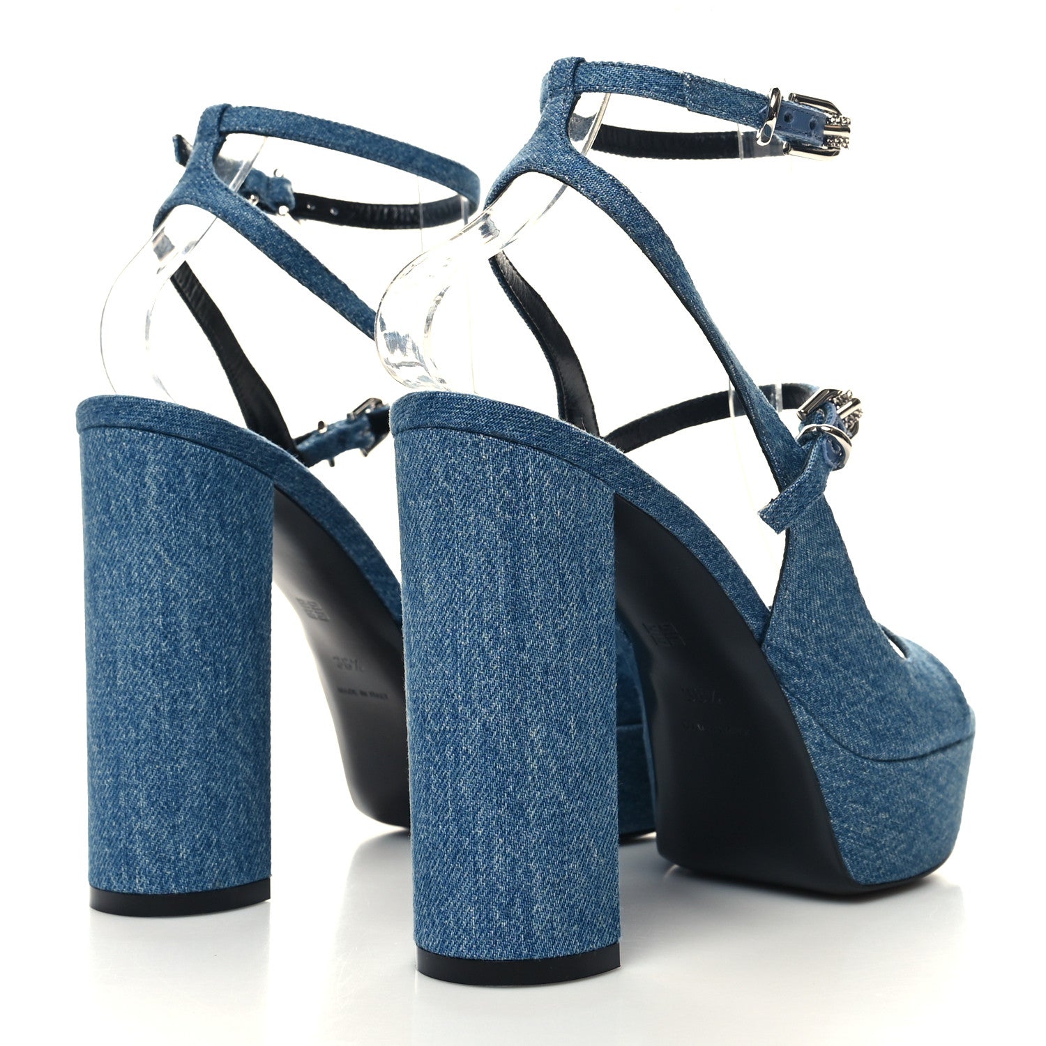 Givenchy Denim Voyou Sandals 38.5 Medium Blue 4 of 9