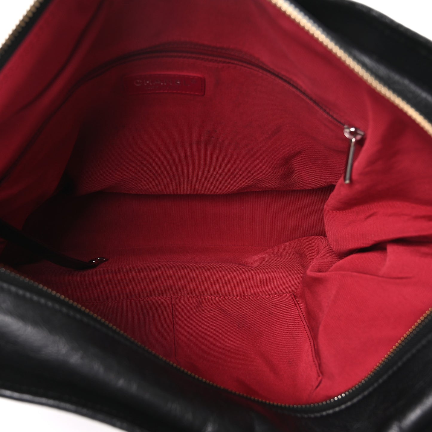 Aged Calfskin Quilted Maxi Gabrielle Hobo Black