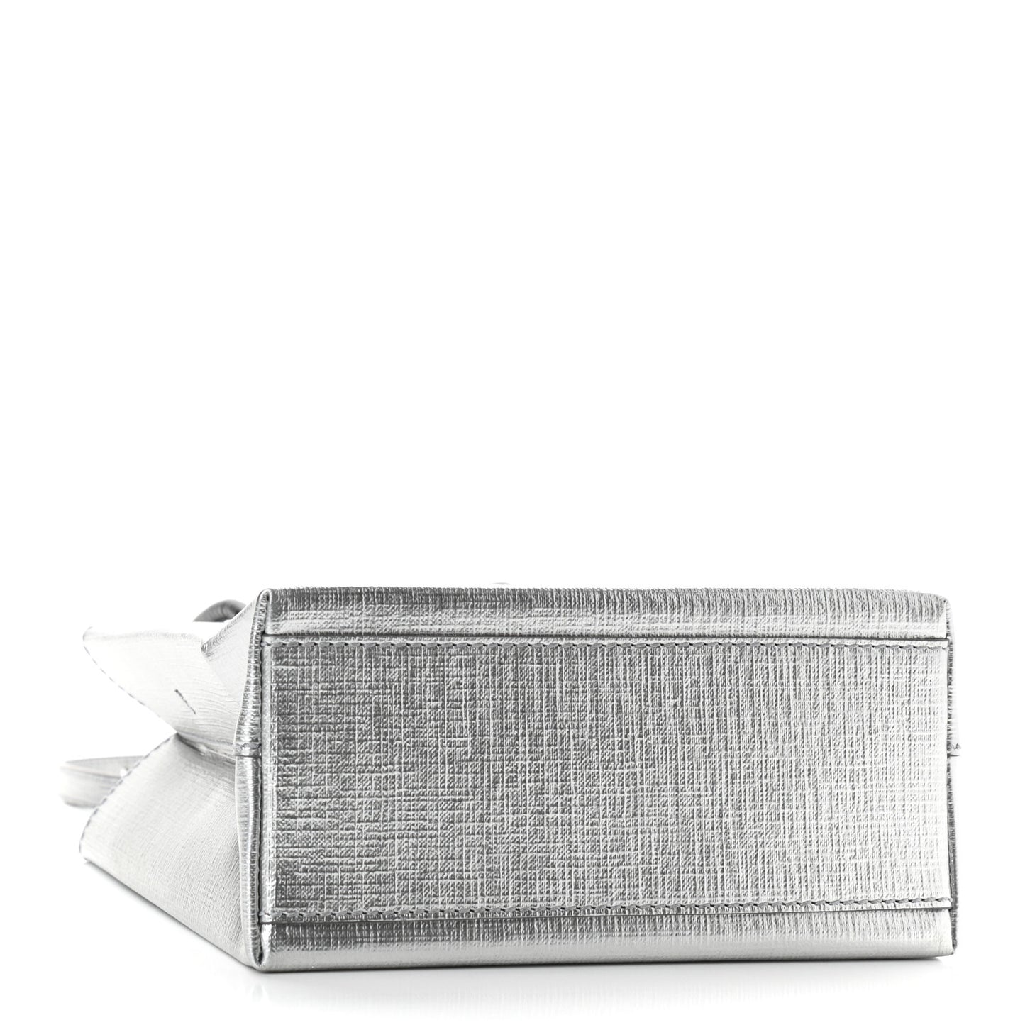 Calfskin Logo XXS Shopping Tote Gris Fossile