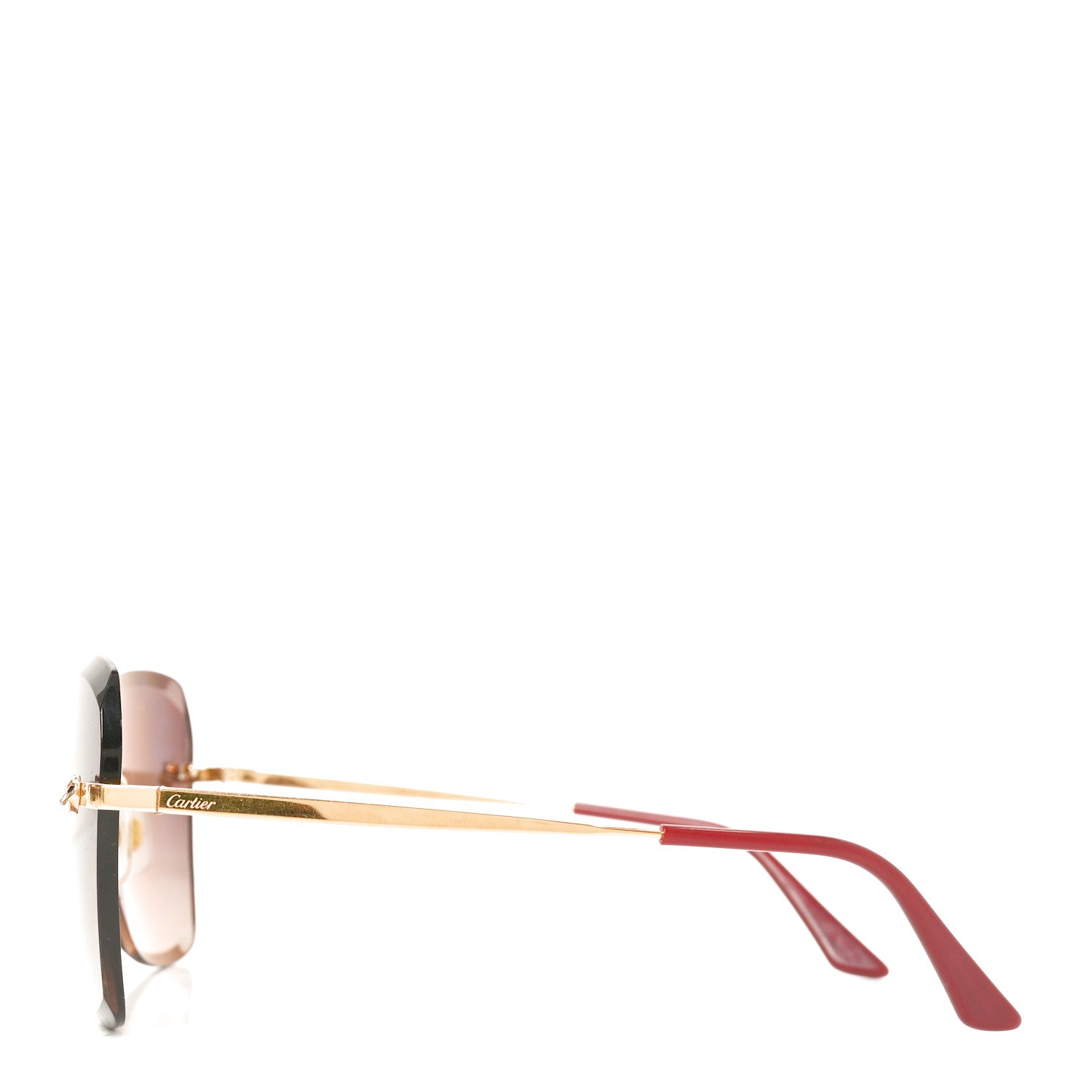 Cartier Metal Panthere De Cartier Sunglasses A13F49JS Gold Red 3 of 7