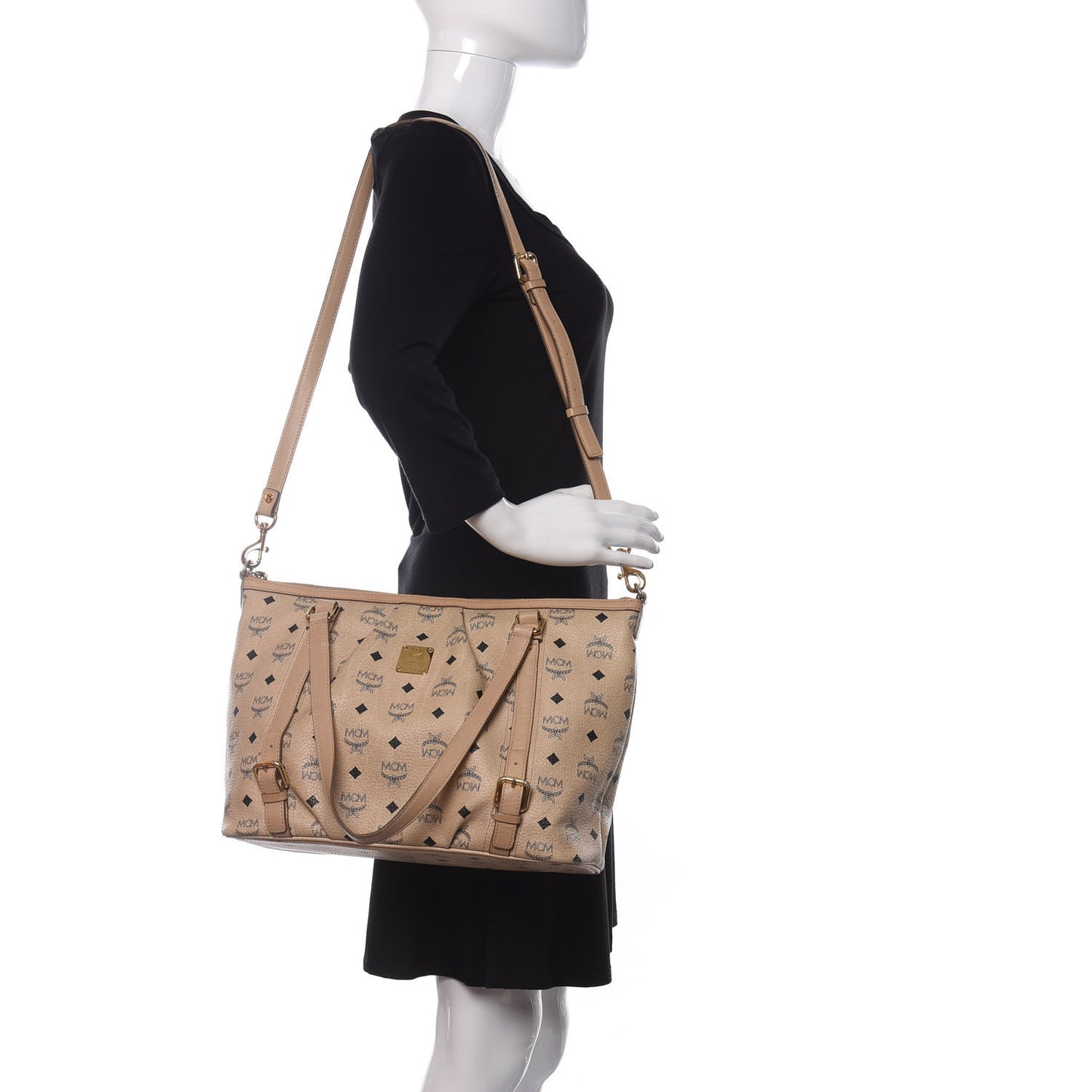 Visetos Medium Essentials Shopper Tote Beige