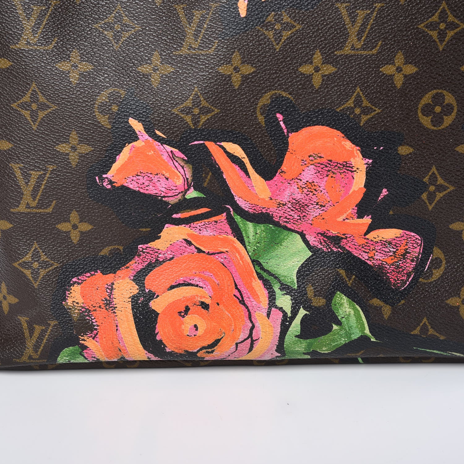Louis Vuitton Monogram Roses Neverfull MM 23 of 37