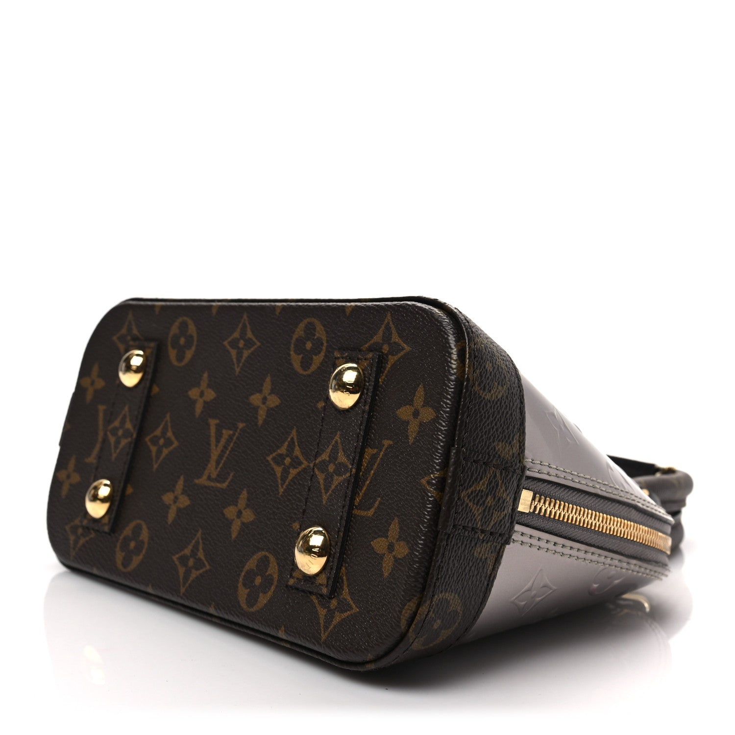 Louis Vuitton Vernis Monogram Alma BB Taupe Metallise 7 of 7