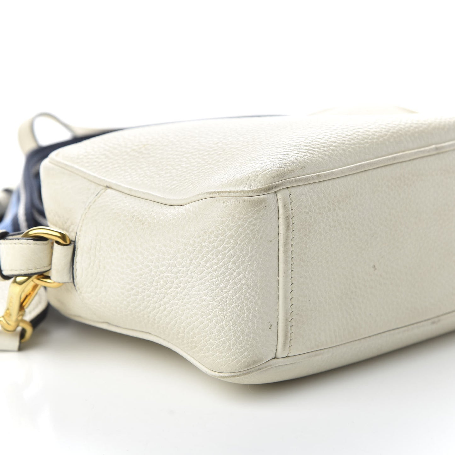 Vitello Daino Camera Crossbody Bianco