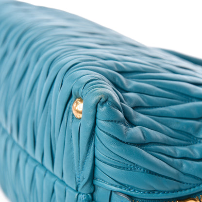 Miu Miu Nappa Matelasse Zip Tote Laguna 9 of 14