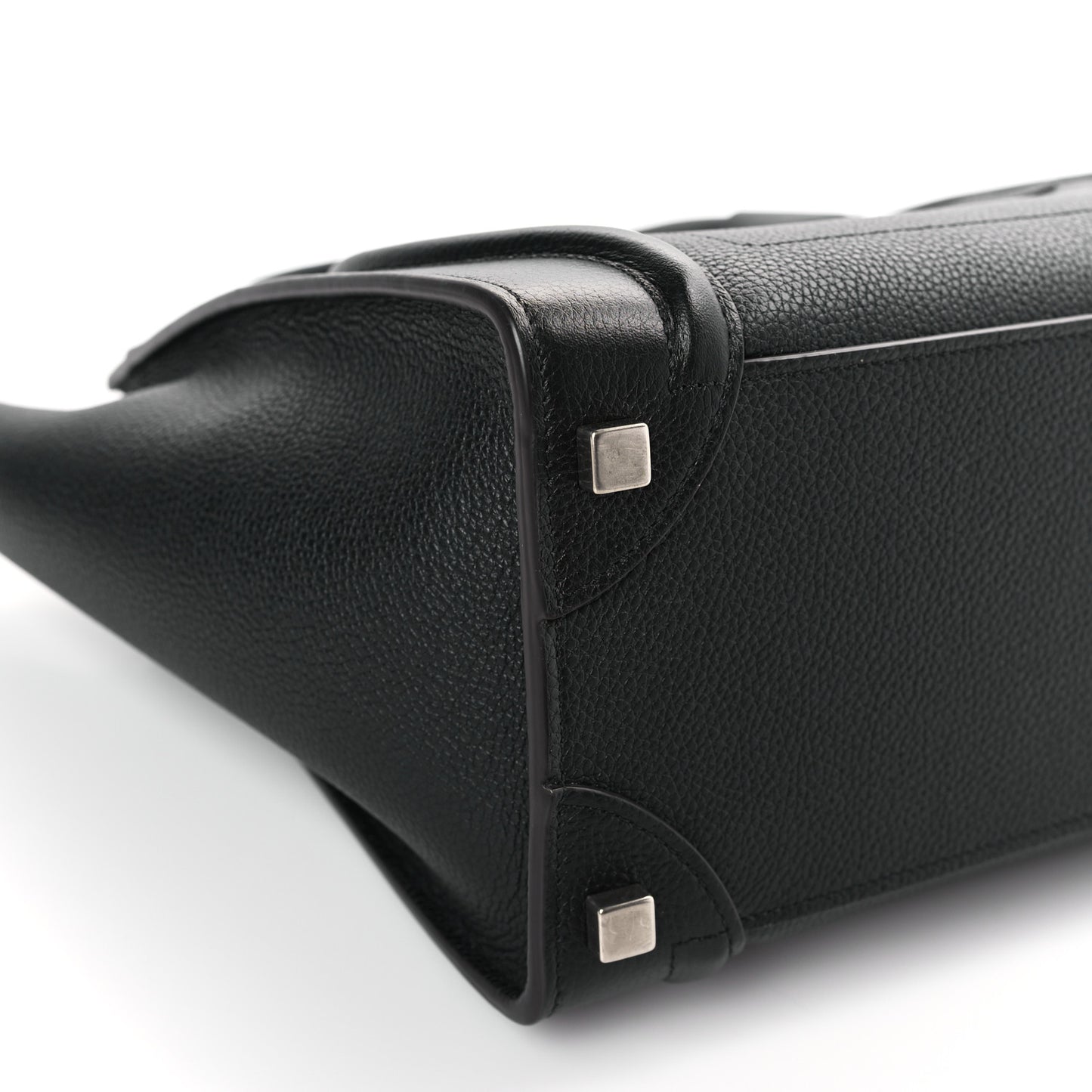 Drummed Calfskin Micro Luggage Black