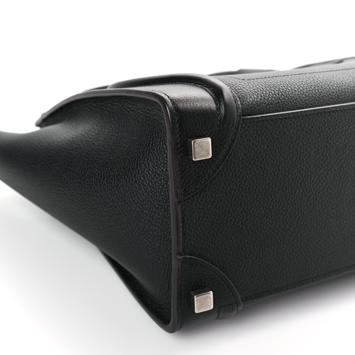 Celine Drummed Calfskin Micro Luggage Black 9 of 10