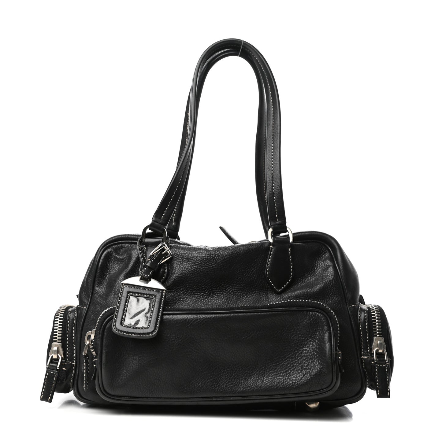 Vitello Daino Satchel Black