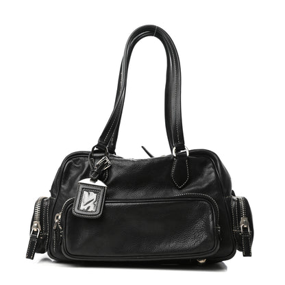 Prada Vitello Daino Satchel Black 1 of 10