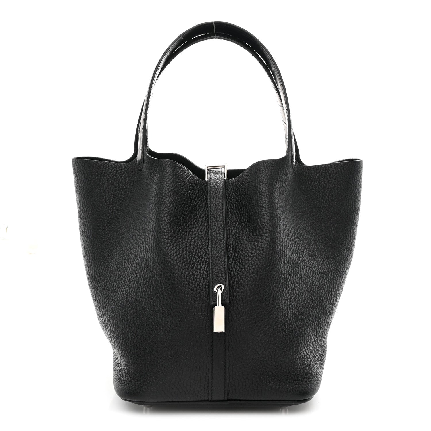 Hermes Taurillon Clemence Matte Alligator Picotin Lock Touch 22 MM Black 1 of 11