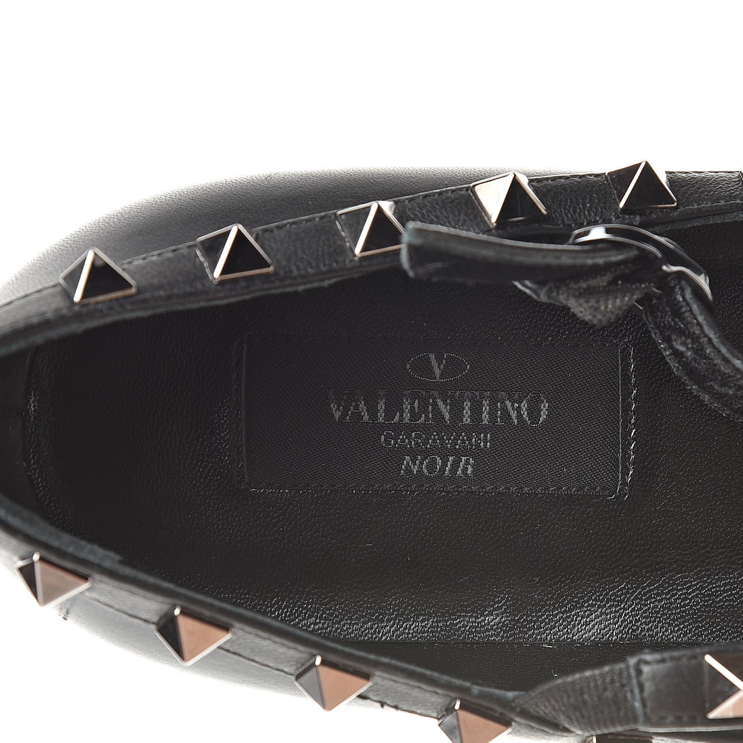Valentino Garavani Nappa Rockstud Cage Ballerina Flats 39 Black 7 of 10
