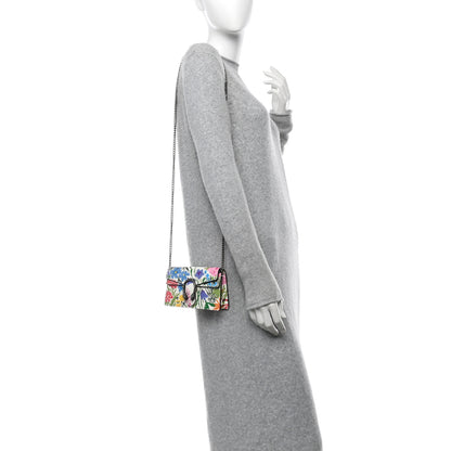 Gucci X KEN SCOTT New Shangai Calfskin Jardin D'Avril Floral Print Super Mini Dionysus Shoulder Bag Ivory Pink 2 of 10