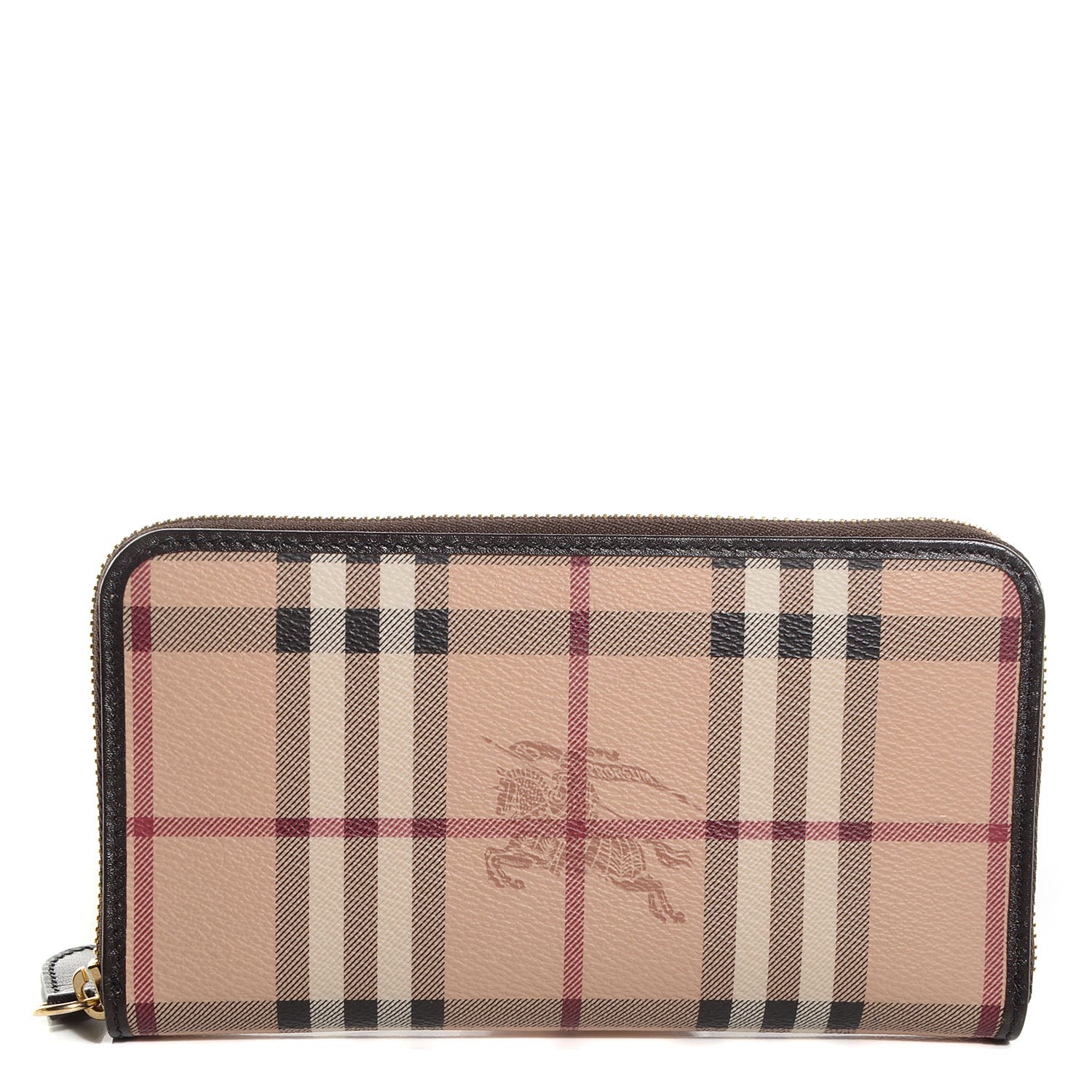 Burberry Haymarket Check Large Ziggy Zip Around Wallet 1 of 8