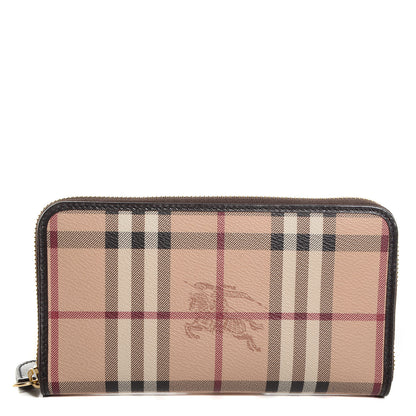 Burberry Haymarket Check Large Ziggy Zip Around Wallet 1 of 8
